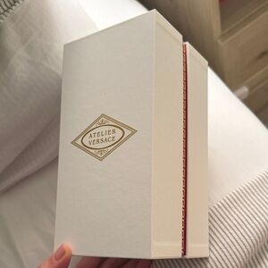 Versace White and Gold Mirror Box with Red Interior